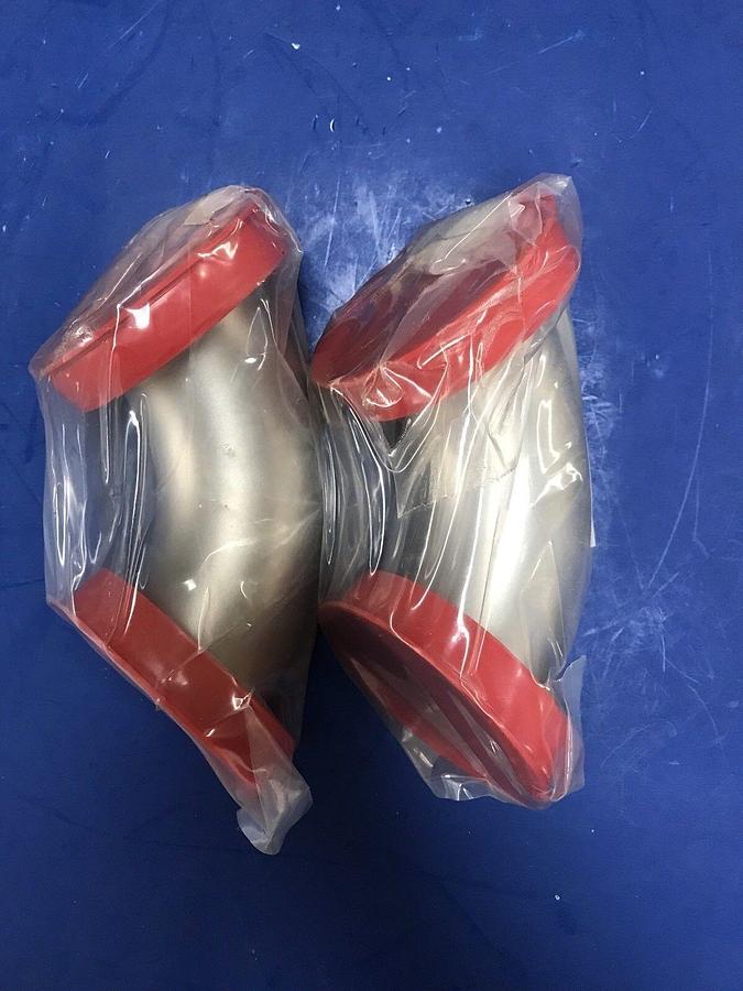 Nor-Cal 2E-NW-50B SS Vacuum 90° Elbow w/ NW50 Flanges, Lot of 2 NEW