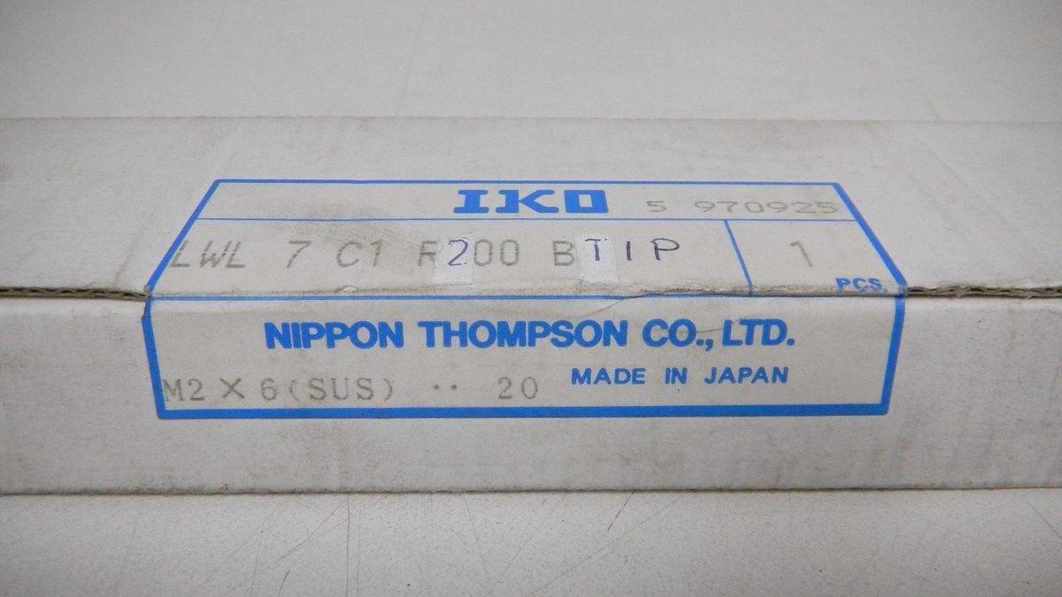 Used IKO, Nippon Thompson CO., LWL 7 C1 F200 BT1P, Slides, M2 X 6 (SUS) .. 20, NIB