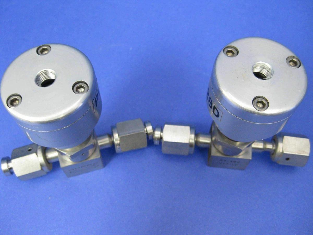 Used Nupro Pneumatic Valve SS-4BK-V13-10, 1/4" FVCR, LOT of 2 Used