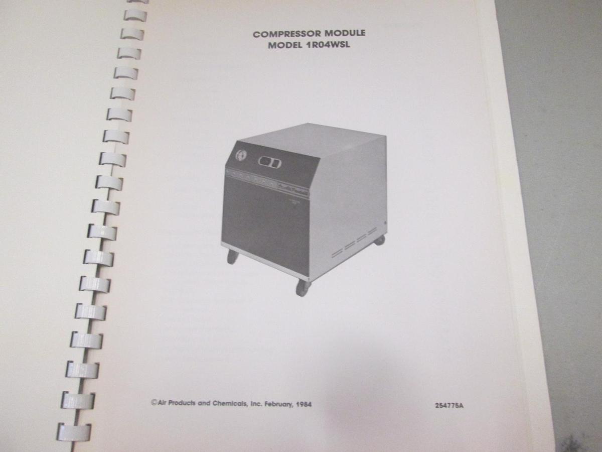 Used Air Products, 254775A, Compressor Module 1R04WSL Technical Manual, Used