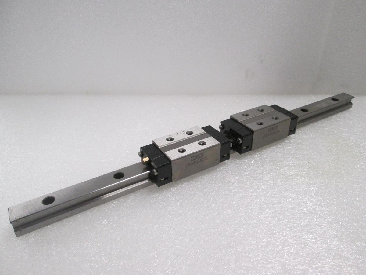 IKO, LRXDG12SL (2), Linear Bearing Guide Block w/ Guide Rail, New