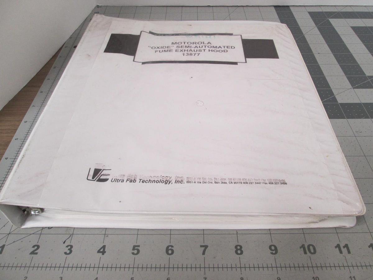 Used Ultra-Fab, Motorola, Oxide Semi-Automated Fume Exhaust Hood, 13877, User Manual