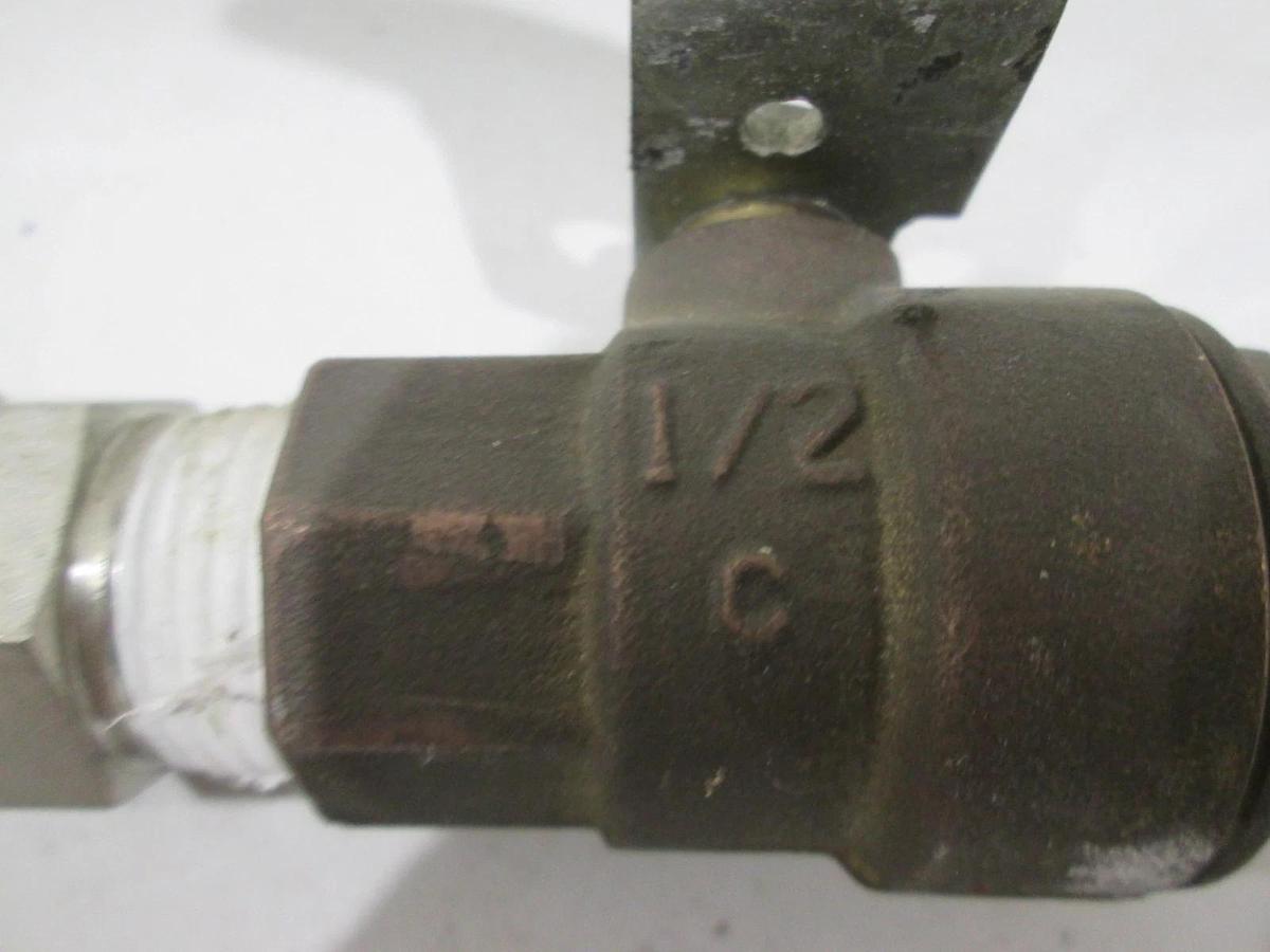 Used Nibco, 400 WOG, 125 SWP, 1/2" Bronze Ball Valve, Used