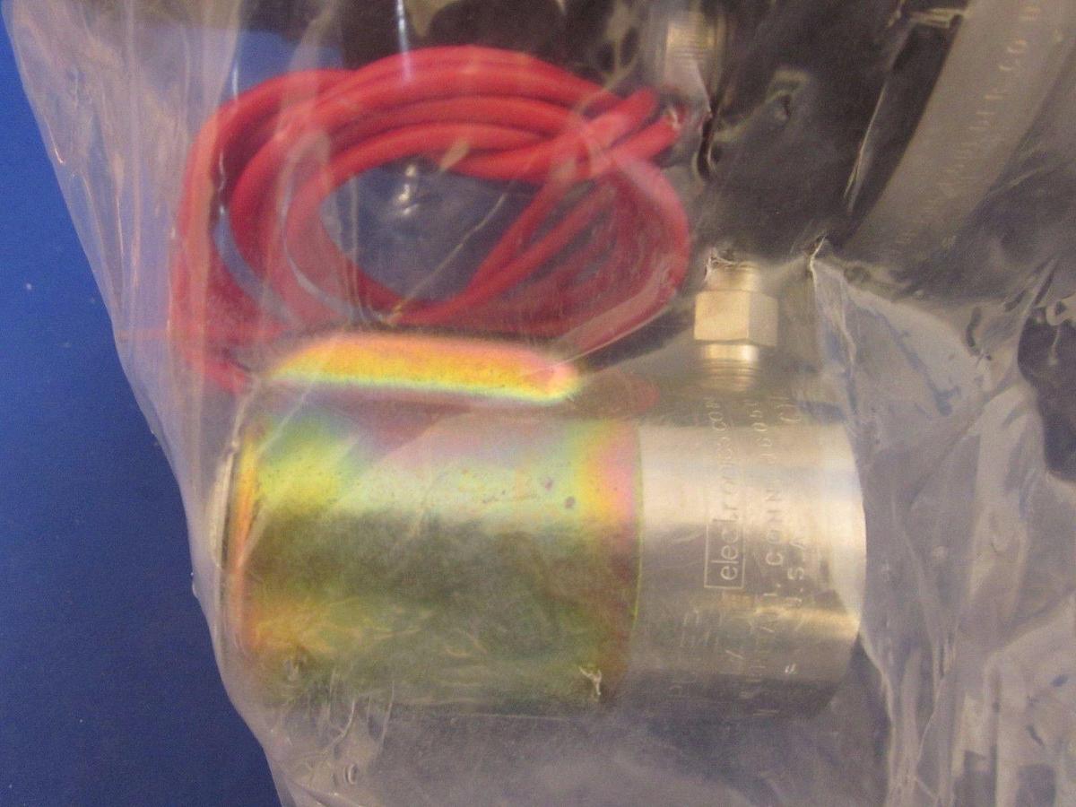 Used MKS HPS 153-1050K 2" Angle Vacuum Valve, NW50, Solenoid and Limit Switch - NEW