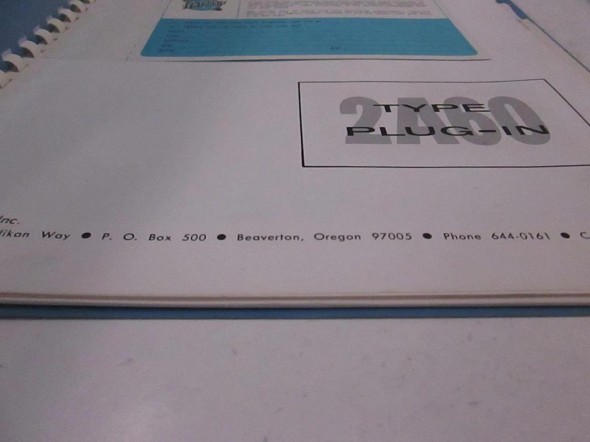 Used Tectronix Type 2A60 Plug-In Instruction Manual, Used