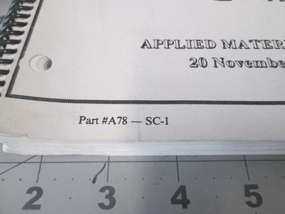 Used Applied Materials, AMC-7810-11, AMC-7820-21 Systems Course, Book 1 Op, Used