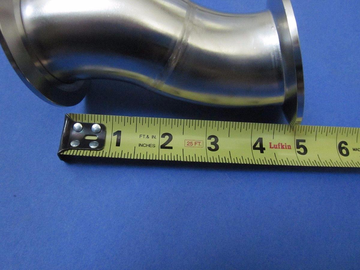 Stainless Steel S-Curve Vacuum Adapter Pipe, NW50, 4.5", Lot of 2