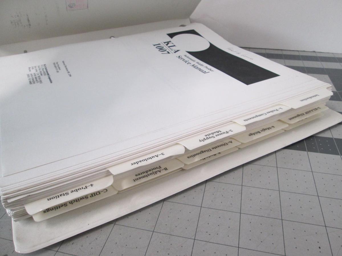 Used KLA, 1007, Automatic Wafer Prober Manual, 990-800191-00, Used