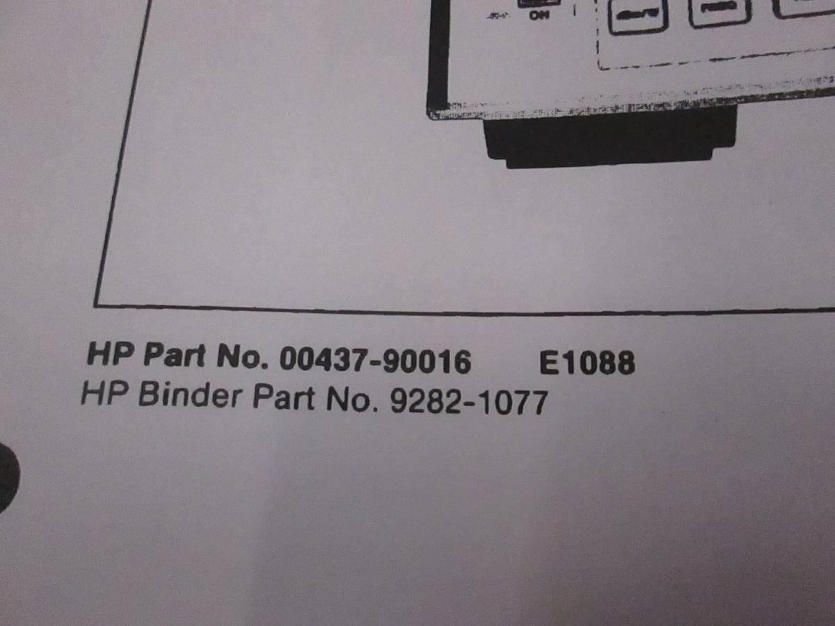 Used HP Model 437B Power Meter Service Manual, 00437-90016, Used