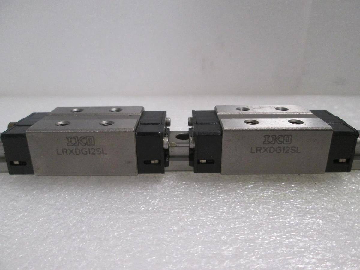 IKO, LRXDG12SL (2), Linear Bearing Guide Block w/ Guide Rail, New