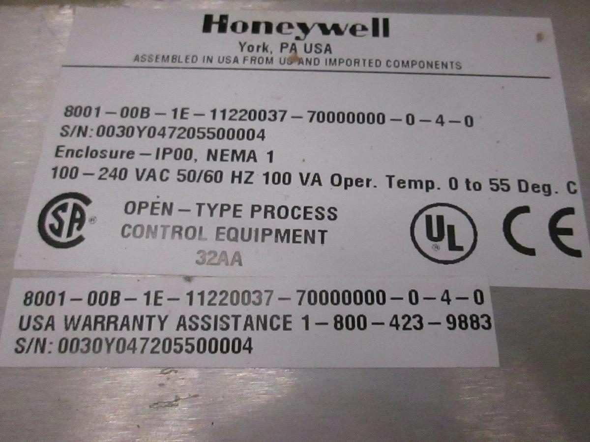 Used Honeywell, 8001-00B-1E, PLC Controller, Used, from an MRL diffusion furnace