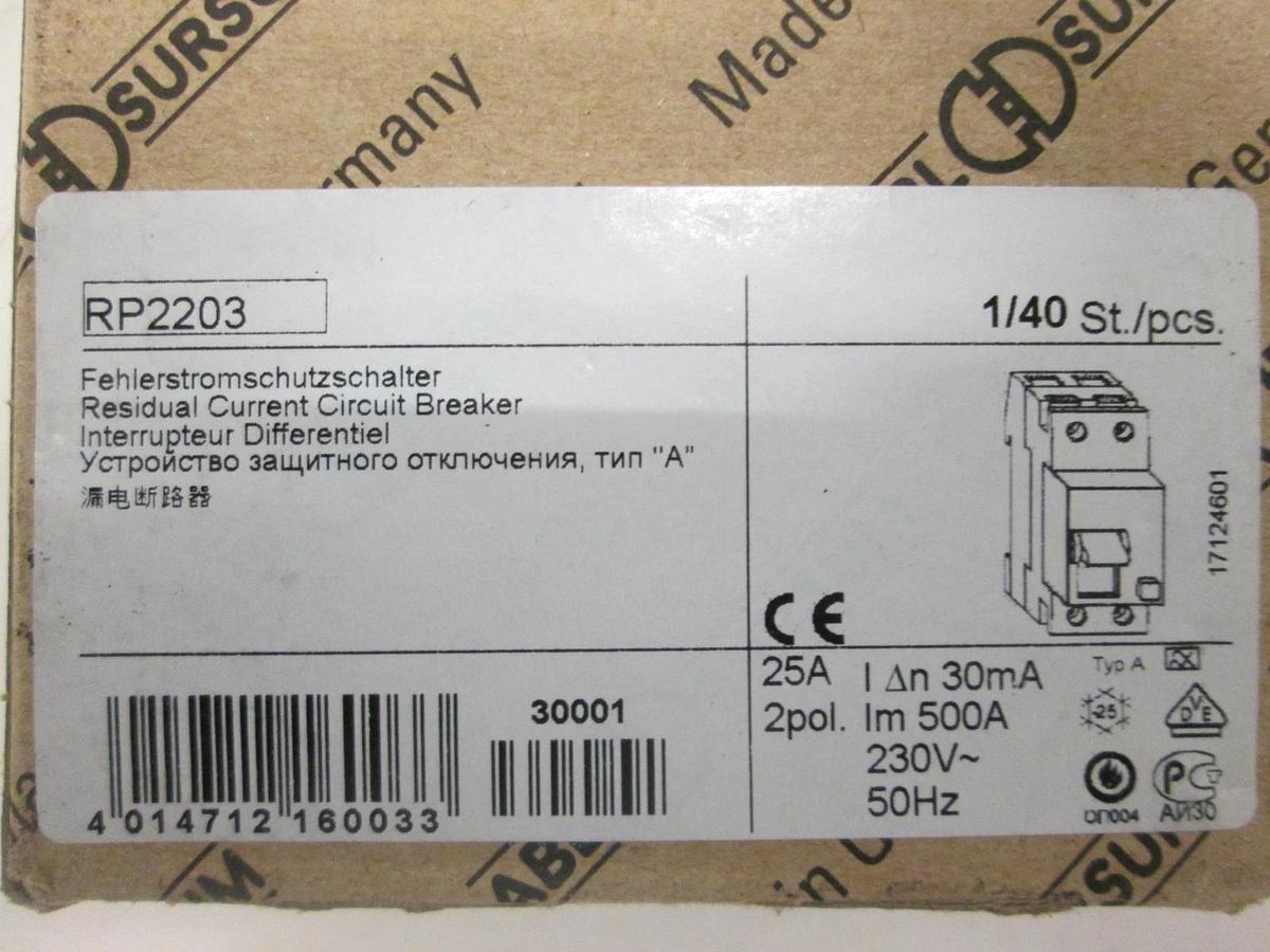 Altech Corp., Earth Leakage Circuit Breaker, RP2203, New