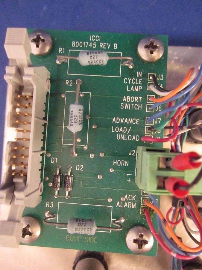 Used MRL Industries Start/ACK, Abort Control Panel with ICCI 8001745 and Alarm, Used