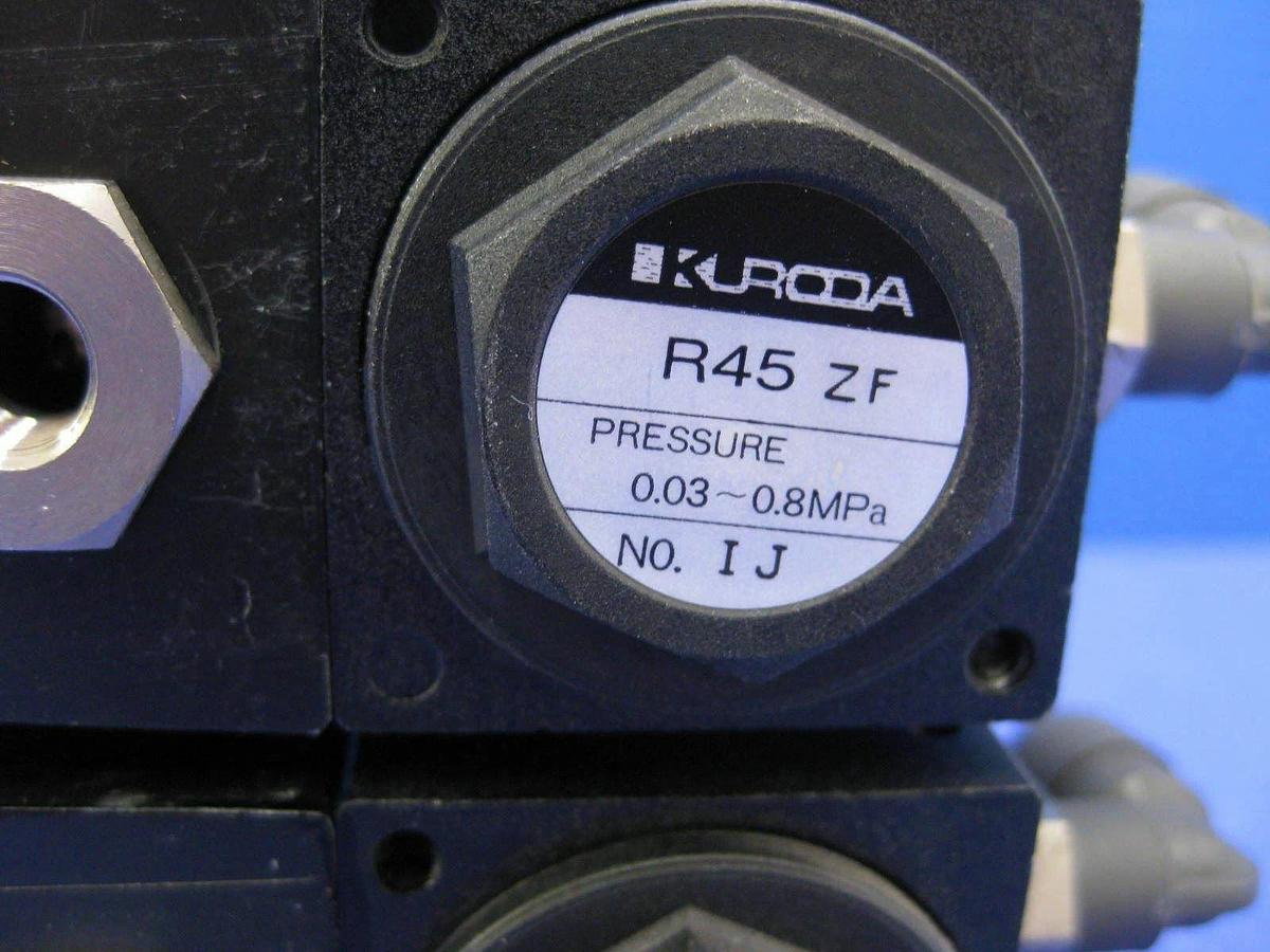 Used TEL Kuroda R45 ZF Double Regulator Assembly, Manifold Mounted, Used