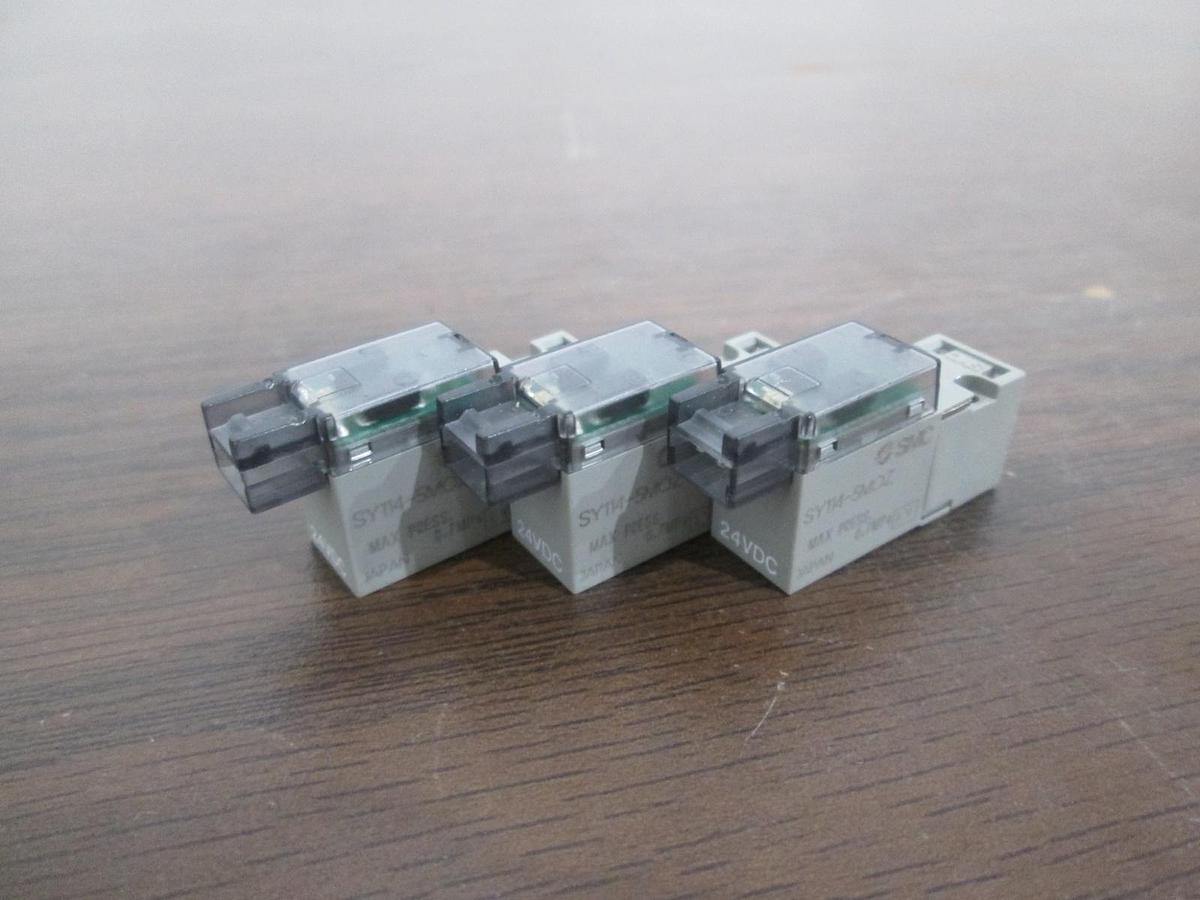 Used SMC, SY114-5MOZ, Solenoid Valve, 0.7MPa, Used, Lot of 3