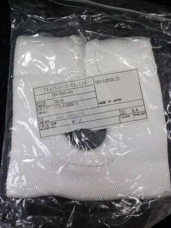 Used TEL Tokyo Electron DS111041988511 Mat Heat Insulator, New in Orig Manuf Bagging