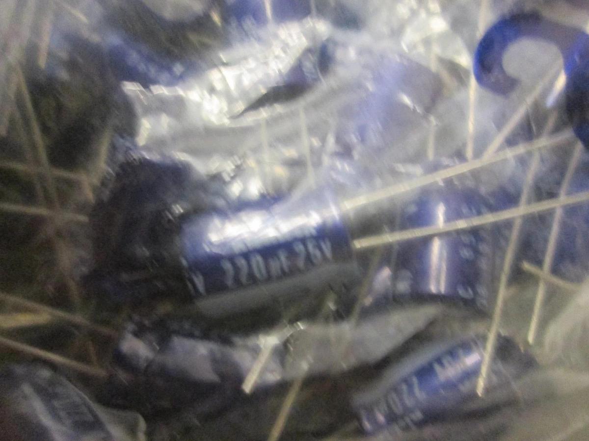 Nichicon, VX 220uF 25V Electrolytic Capacitor 85℃, New, Lot of 1200