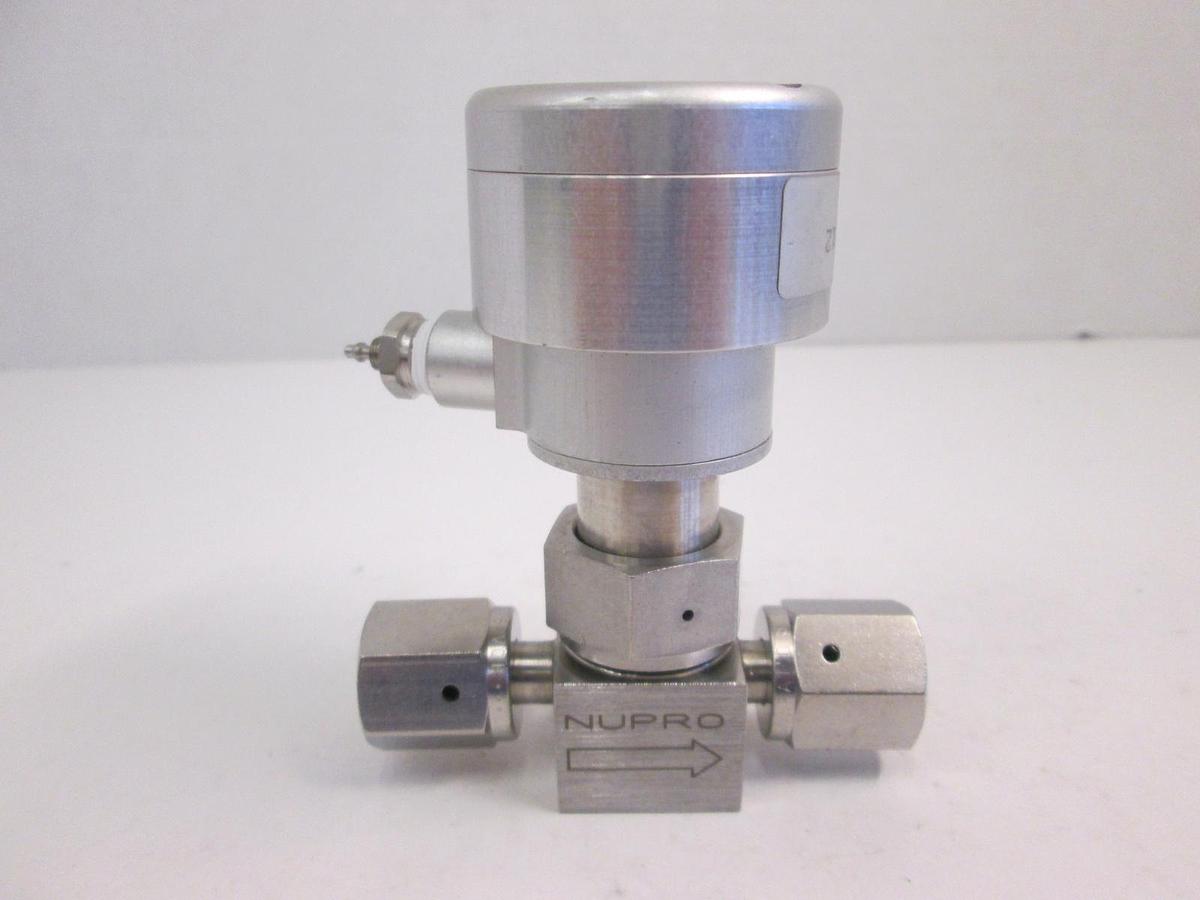 Used Nupro Pneumatic Valve SS-4BK-V51-1O, w/Actuator 1/4" FVCR, Used