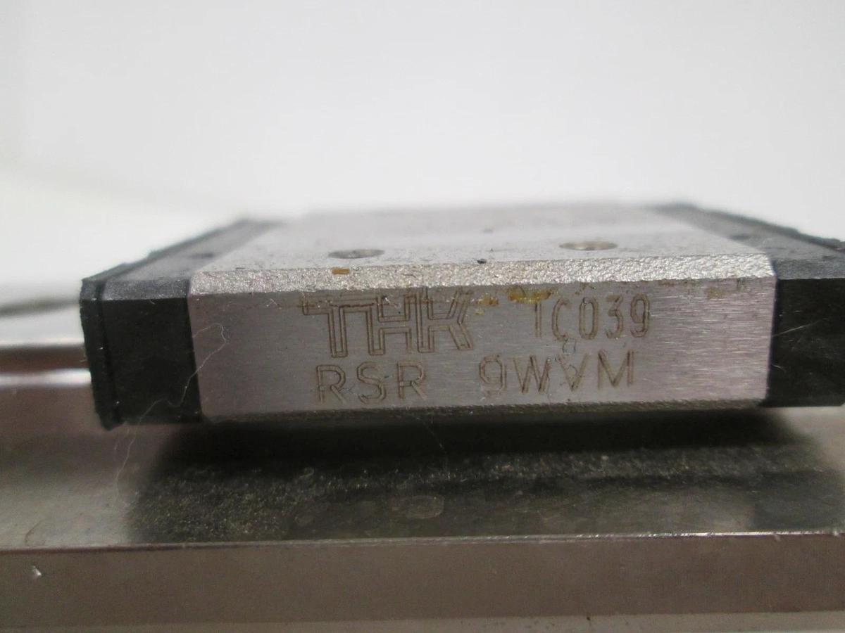 Used THK, Linear Guide Rail w/ Bearing Block, RSR 9WVM, Used