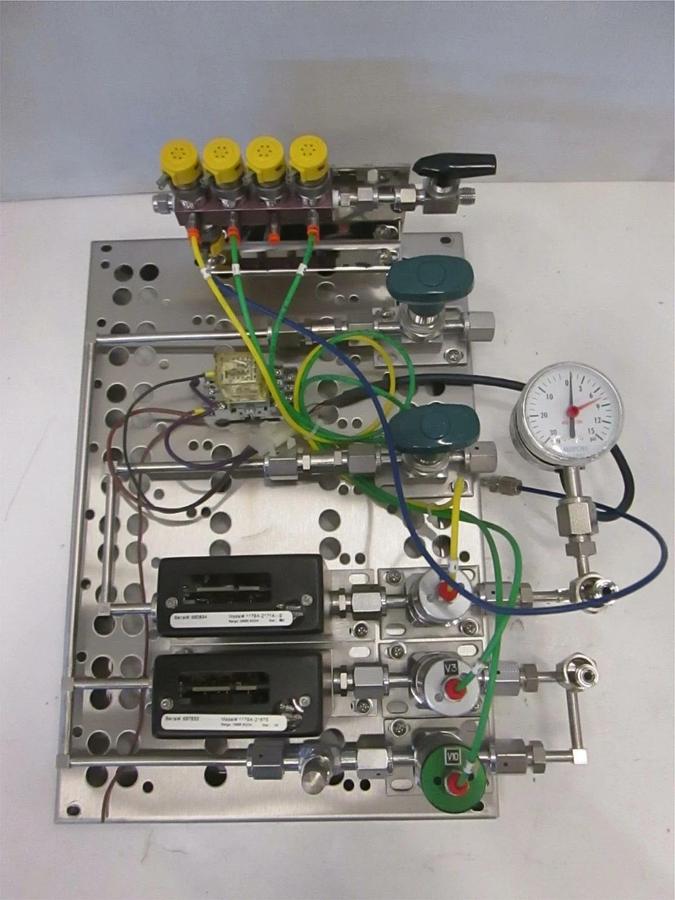 Used MRL Sandvik horizontal furnace 2 loop gas panel, complete with shut off and air
