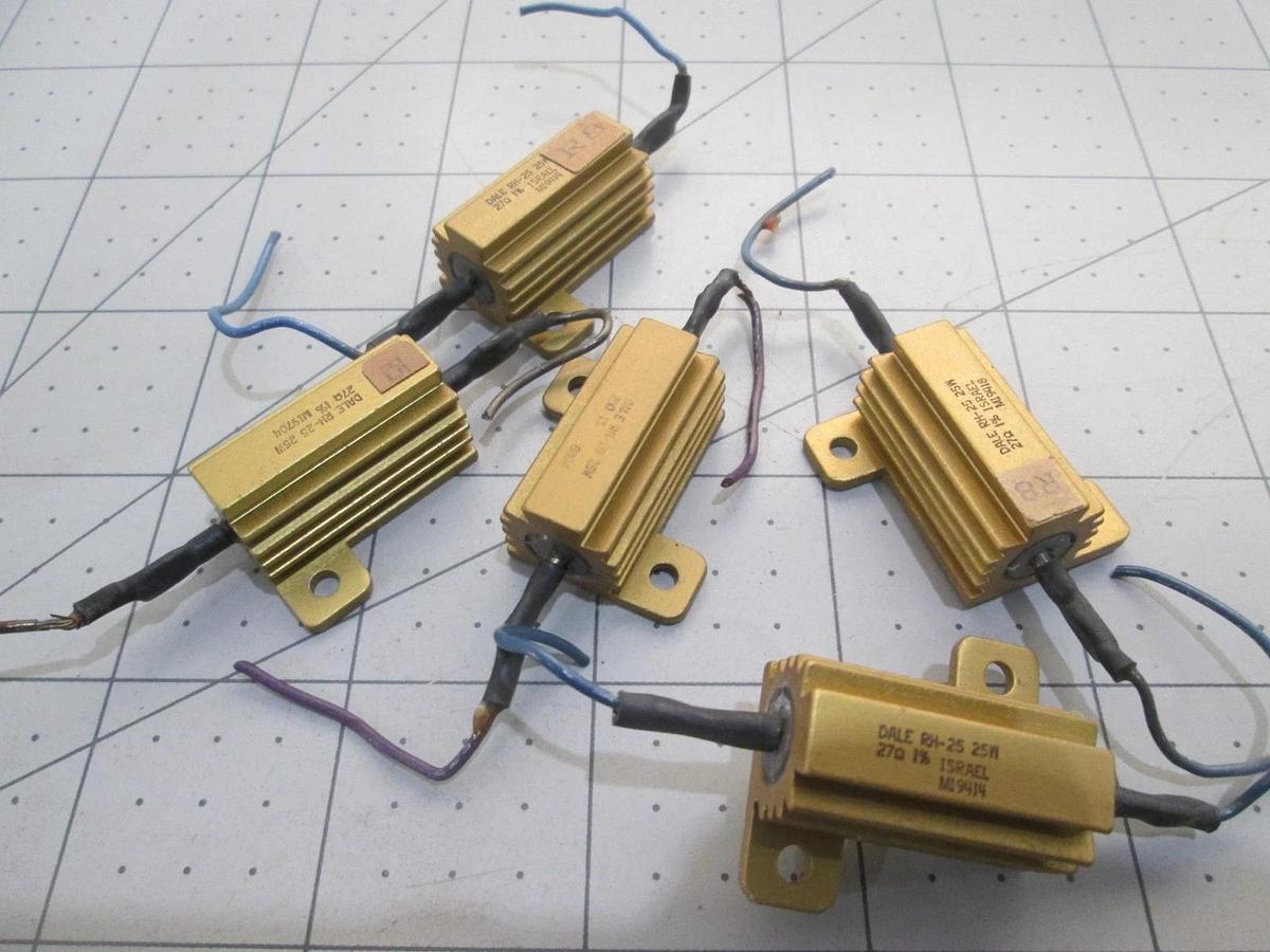 Used Dale, RH-25, 25W, 1% Resistor, Used, Lot of 5
