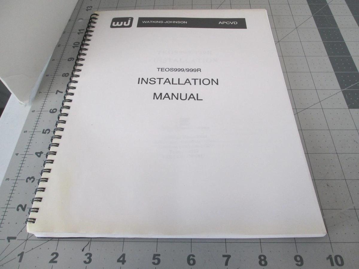 Used Watkins Johnson, Installation Manual, TEOS999/999R, Used