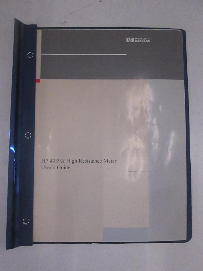 Used HP 4339A High Resistance Meter User's Guide, Used