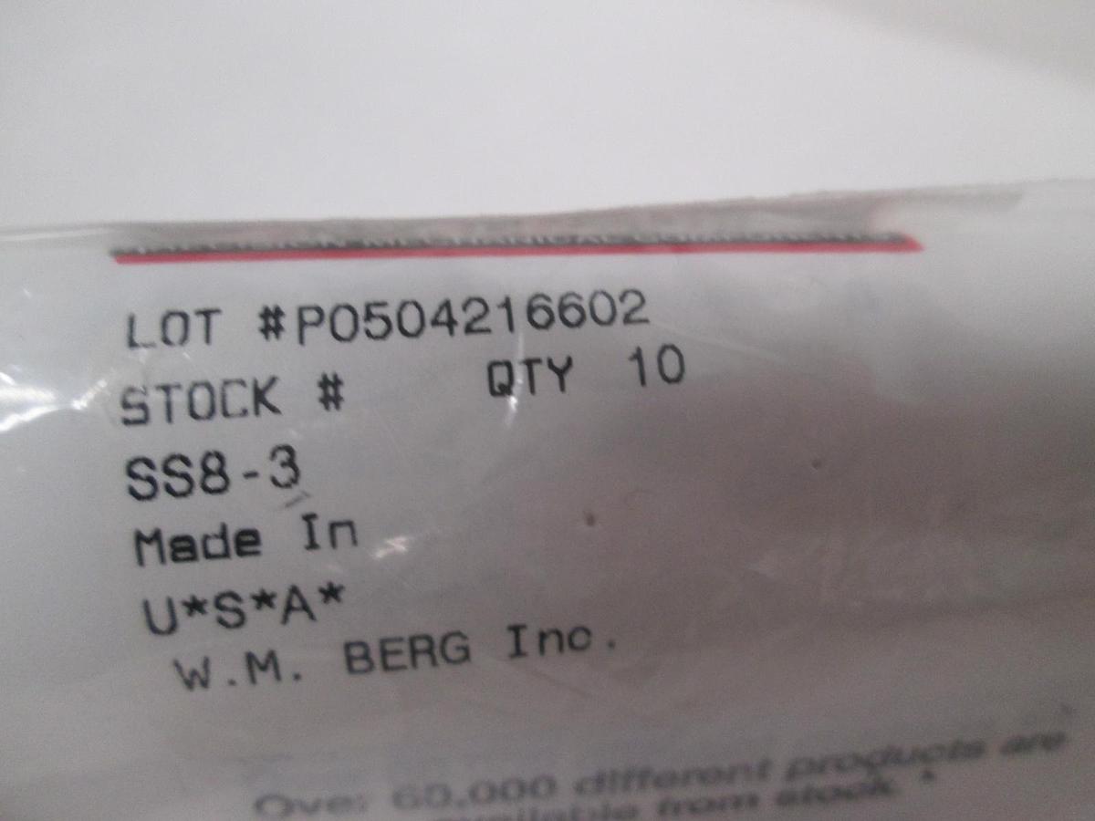 Berg, SS8-3, New, Lot of 116