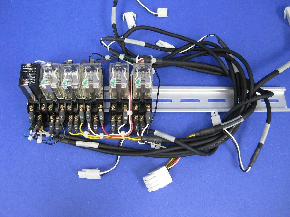 Used OMRON Relay Assy w/ MY2N-D2 Relays and G3FD-102SN SS Relay, Track Mount