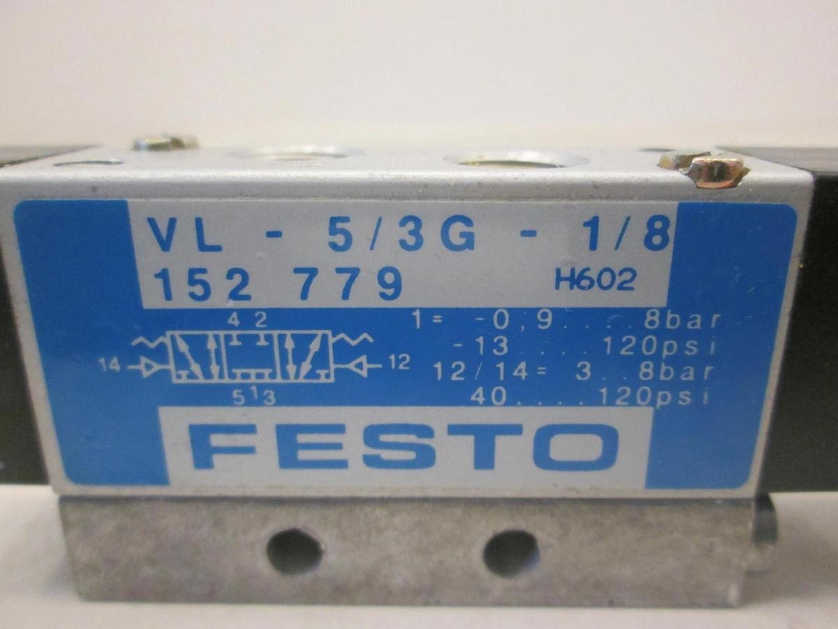 Used Festo, Solenoid Valve, VL-5/3G-1/8, Used