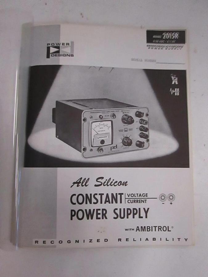 Used Power Designs 2015R Manual, Used