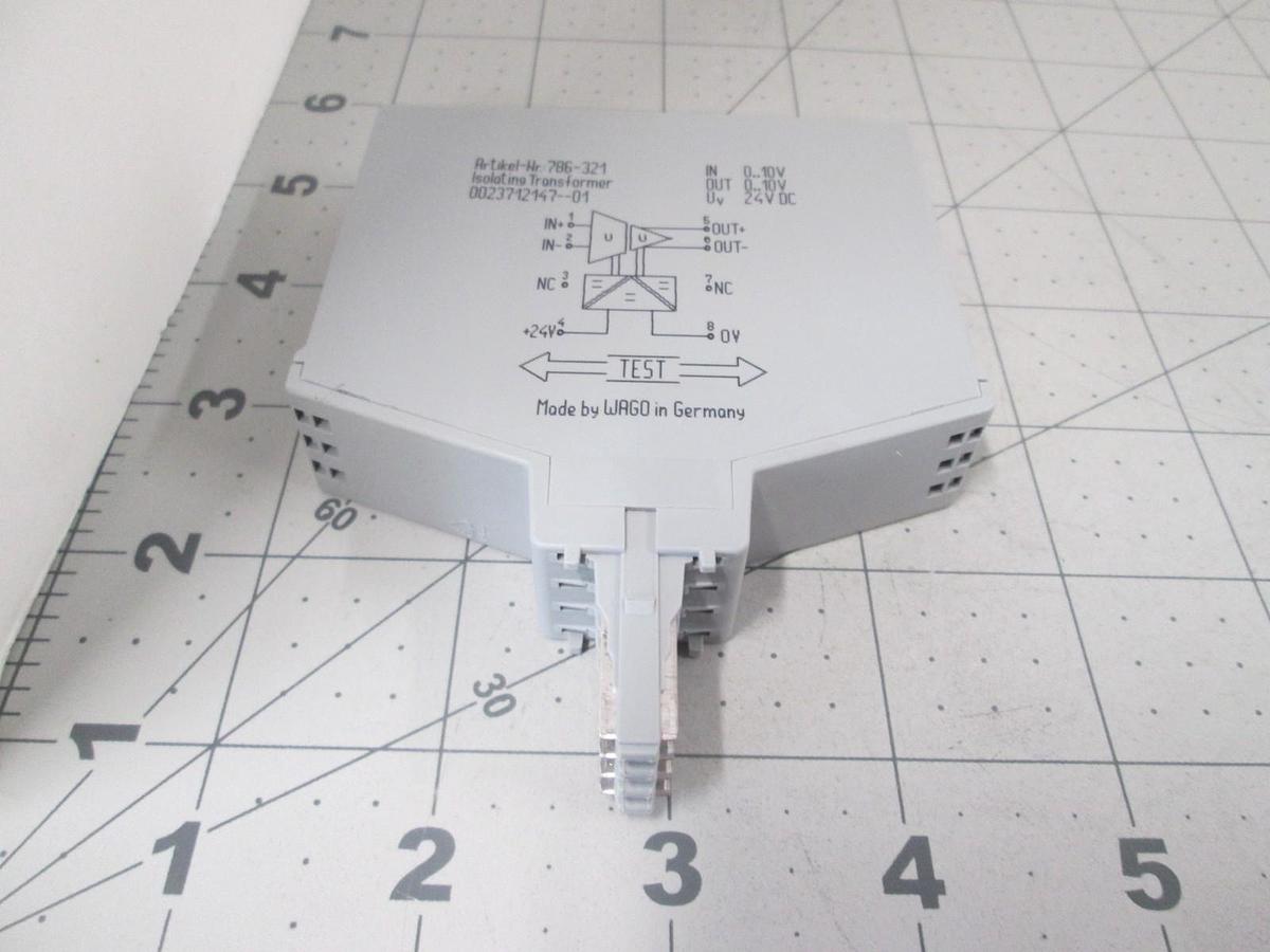 Wago, 786-321, Isolating Transformer, IN 0.10V, Out 0.10V, 24VDC, New