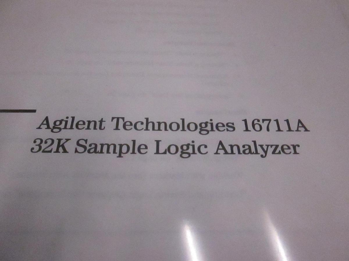 Used Agilent Technologies 16711A 32K Sample Logic Analyzer Help Volume, Used