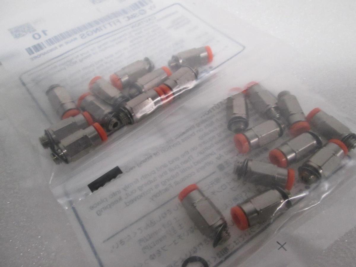 SMC, KQ2H01-32N, 1/8" Tube- 10/32, One Touch Union, New, Lot of 20