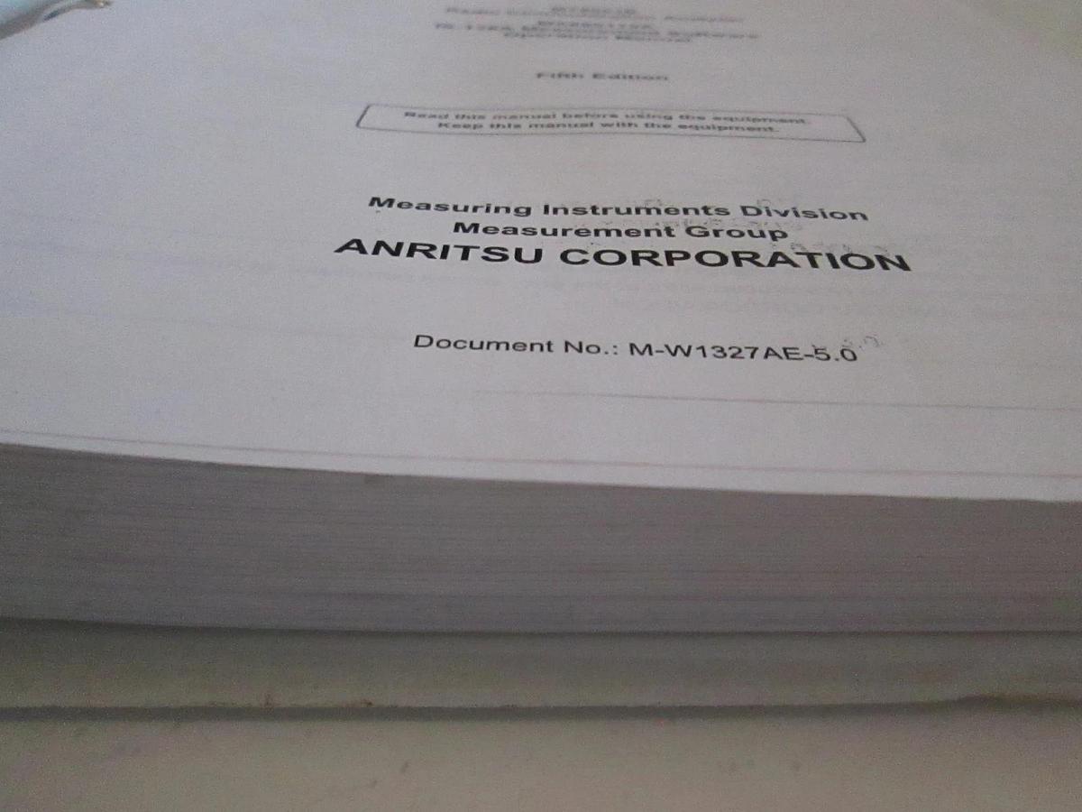 Used Anritsu MT8801B Radio Communication Analyzer, Software Operation Manual, Used