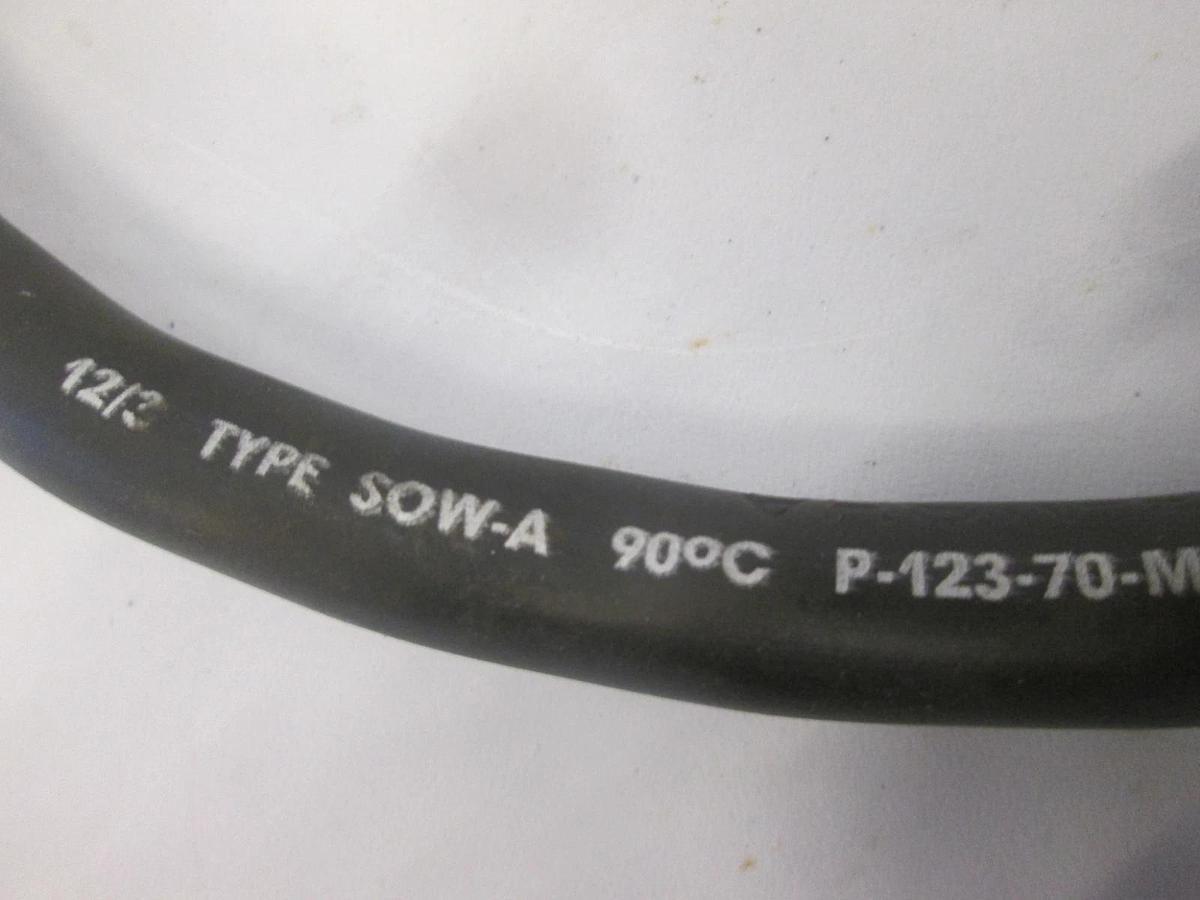 Used Carol, P-123-70-MSHA, Type SOW-A, 12/3, Power Cord Cable, 32", Used
