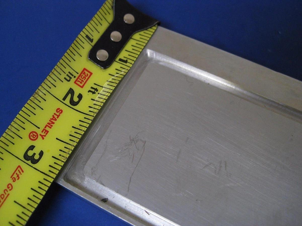 Used Leak Check Plate, 8" x 3" w/ 7" x 2.25" Inset for O-Ring, Used