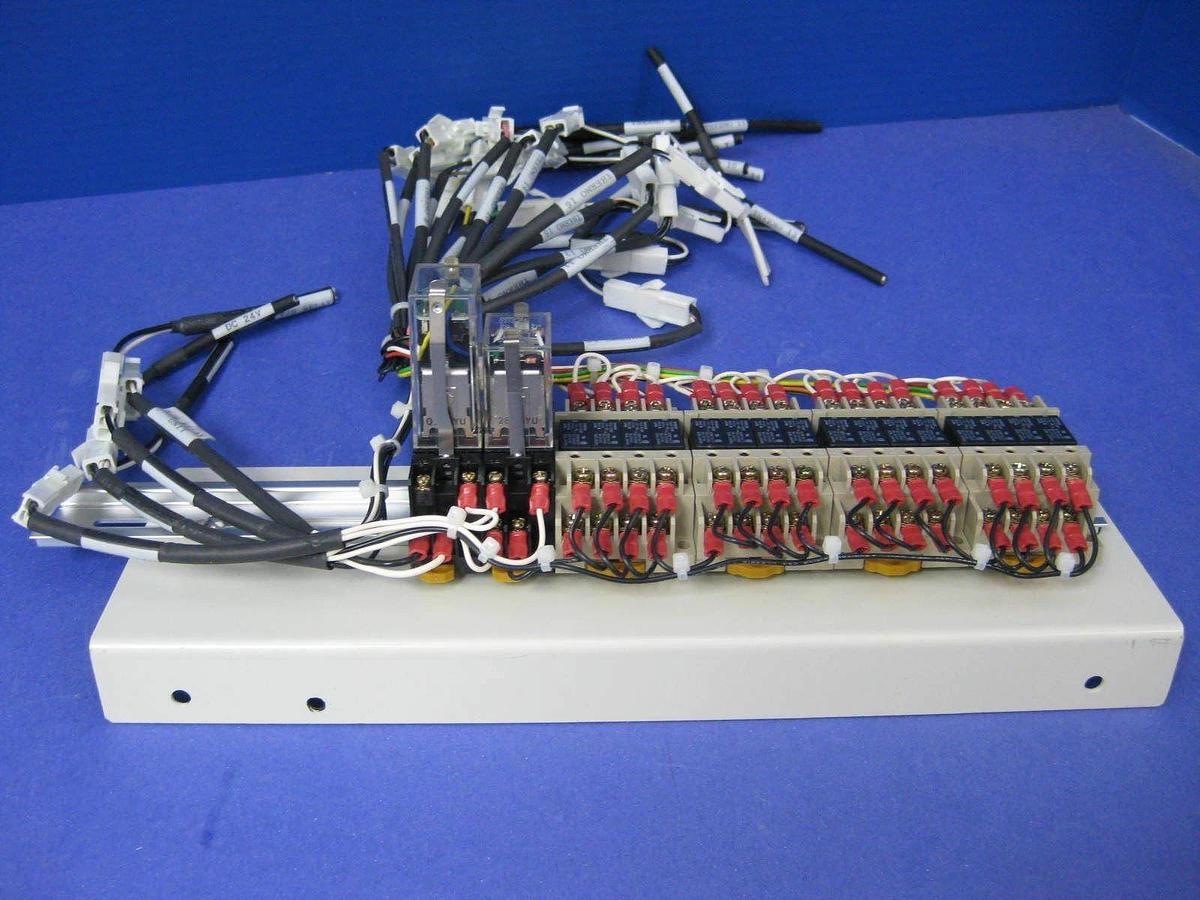 Used OMRON Relay Assy w/ G6B-1114P Relays and G6B-4BND Terminal Relay, Track Mount