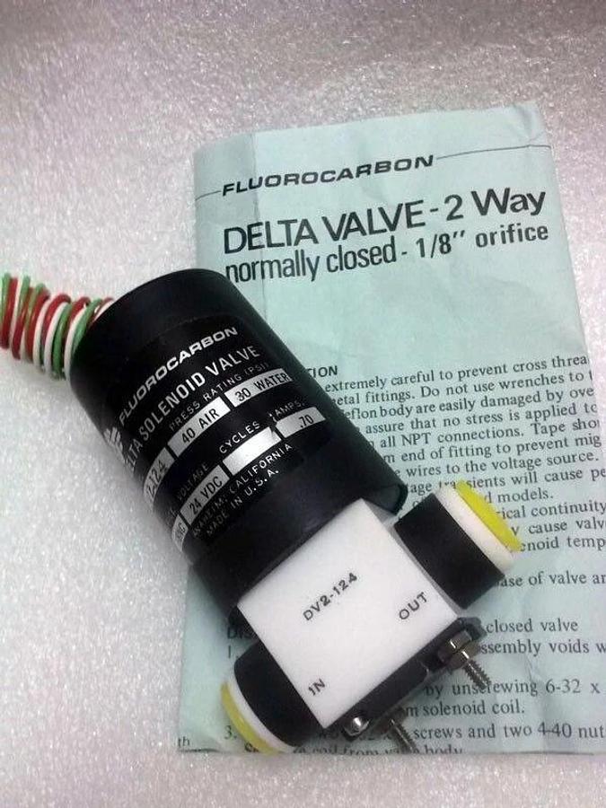 Fluorocarbon Delta Solenoid Valve, DV2-124, Normally Closed, New