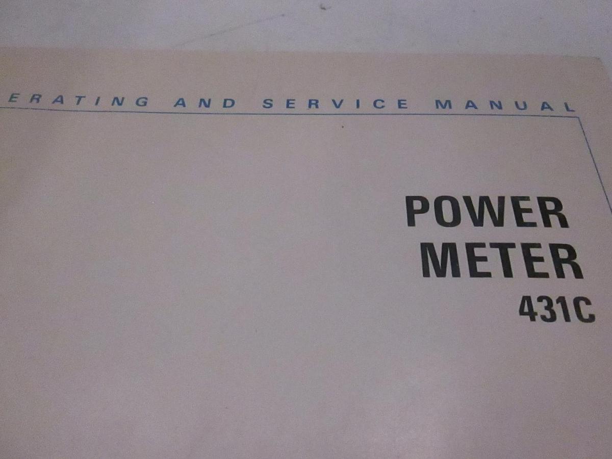 Used HP 431C Power Meter Operating and Service Manual, Used