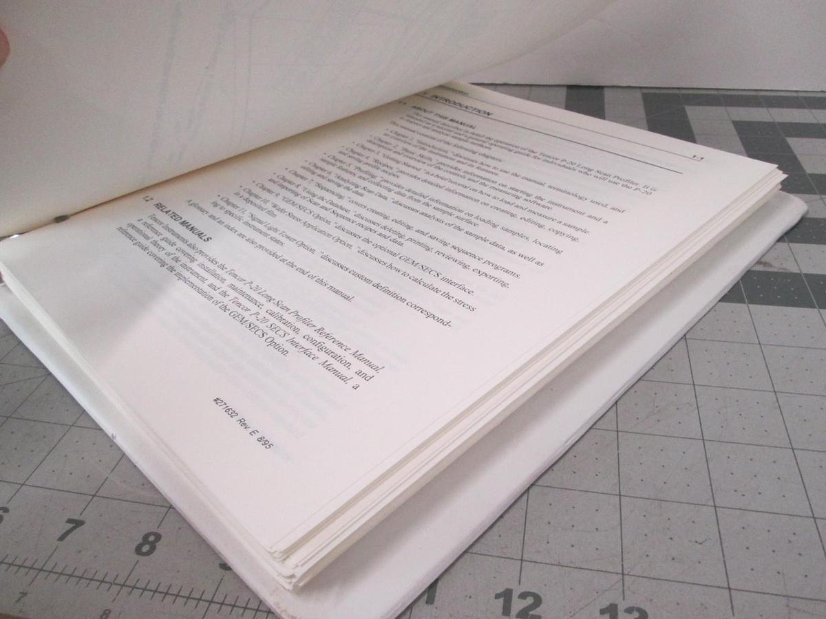 Used Tencor, P-20 Long Scan Profiler, Operations Manual, 251127-27, Used