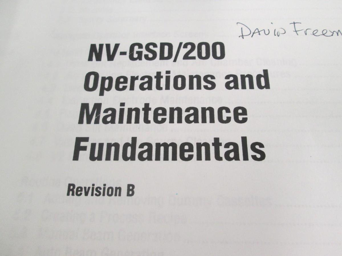 Used Eaton, NV-GSD/200, Operations and Maintenance Fundamentals, REV B, Used