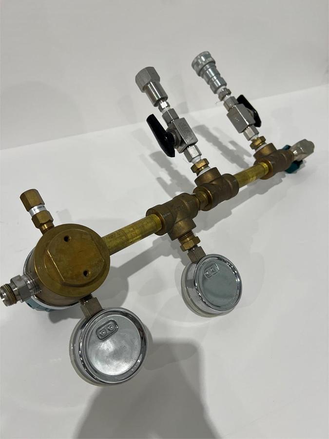 Used Air Gas, 4835000-20-000 Gas Regulator Assy w/ 2 Gauges & 2 Valves, Used