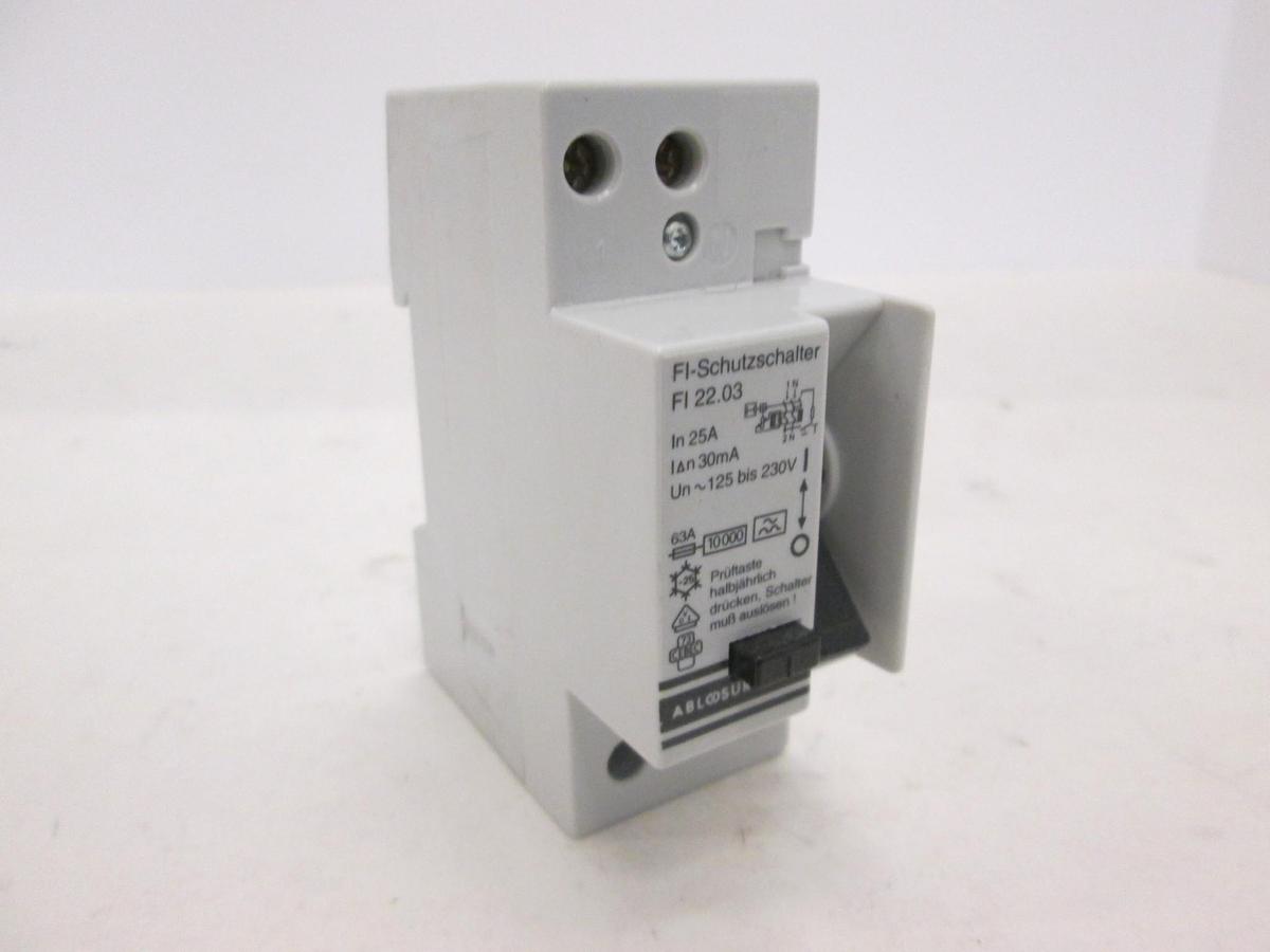 Used ABL Sursum, FI 22.03, Earth Leakage Circuit Breaker, Used