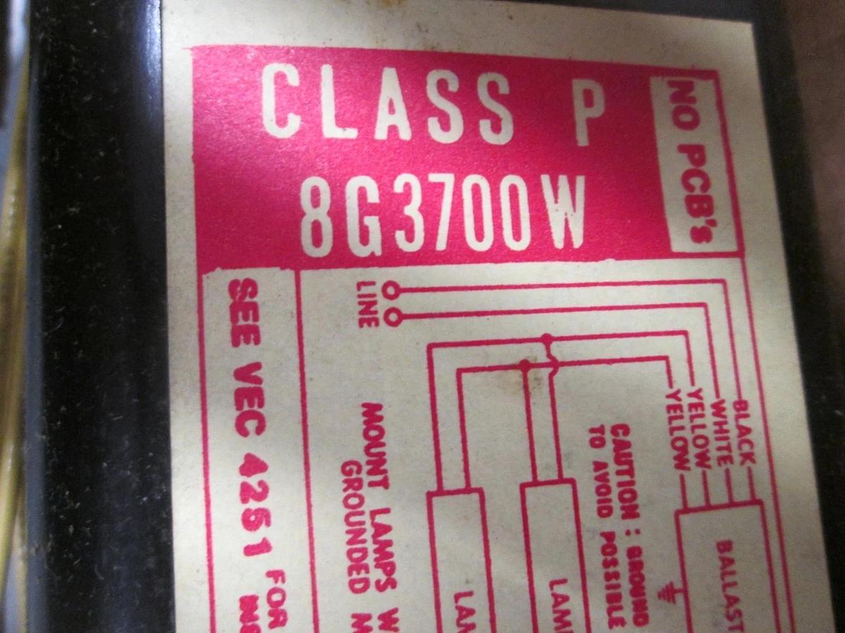 Valmont Electric Ballast, 8G3700W, Class P, 277V, 60Hz, New