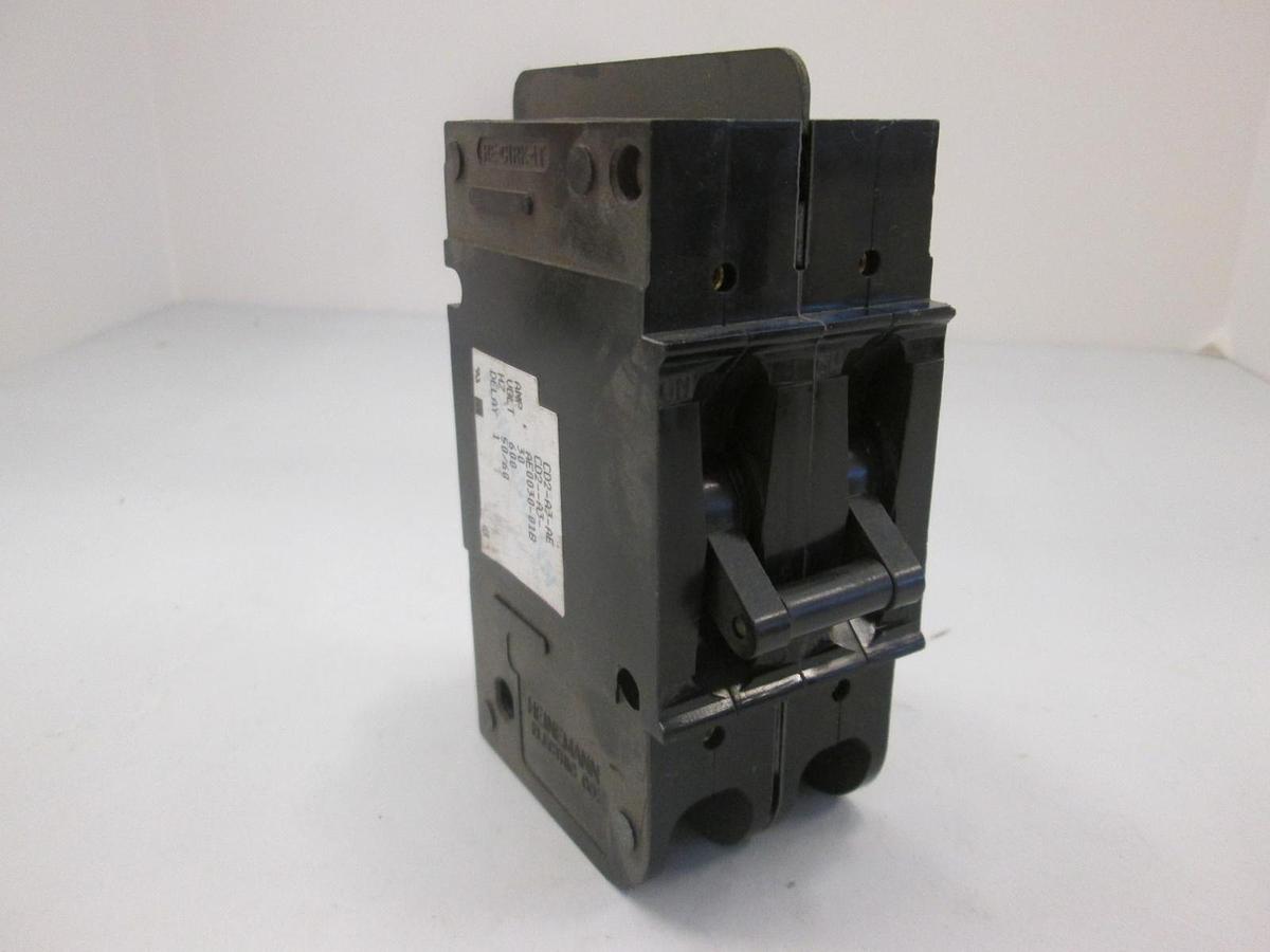 Used Heinemann, CD2-A3-AE0030-01B, Circuit Breaker, 30A, 600V, 2 Pole, Used