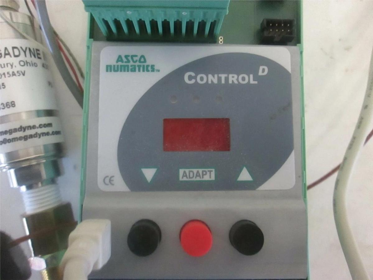 Used Asco Control Box w/ Omega PX209-015A5V Pressure Transducer, Used