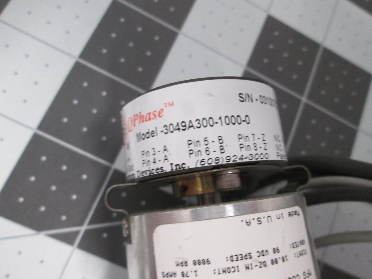 Used MCG B7-IB17000-V1 90VDC Servo Motor 9000RPM w/ Dynapar OPhase 1000 CPR Encoder