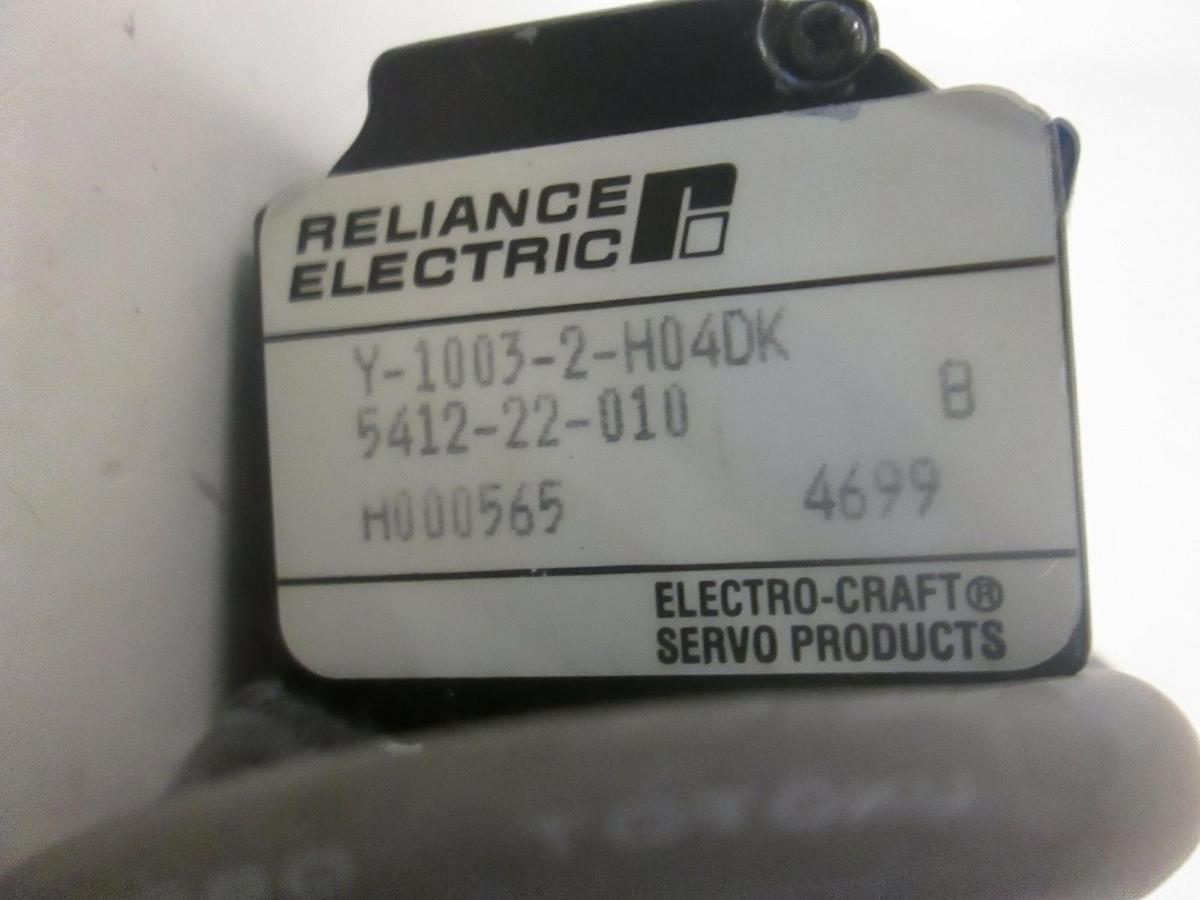 Used Reliance Electric Y-1003-2-H04DK, Servo Motor, Used