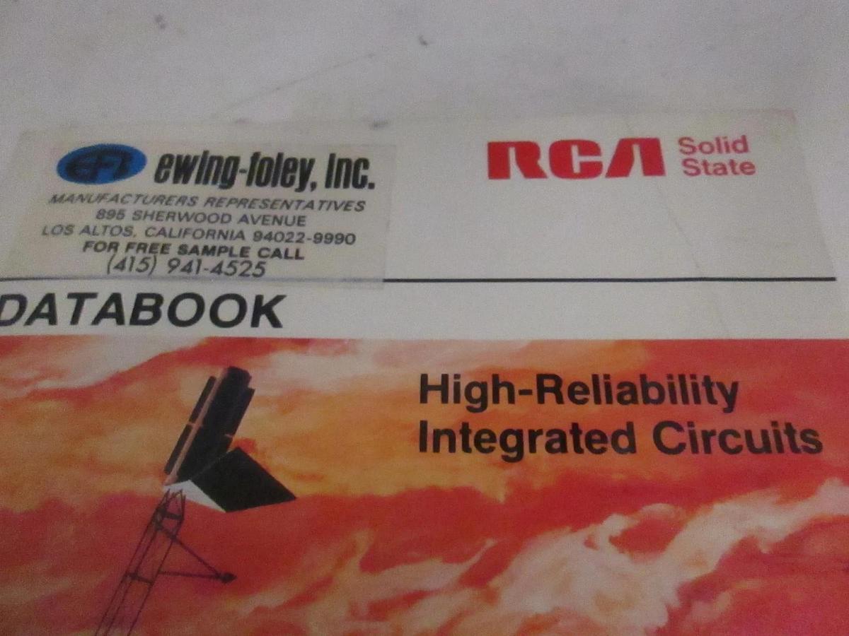Used RCA Solid State High-Reliability Integrated circuits Databook, Used